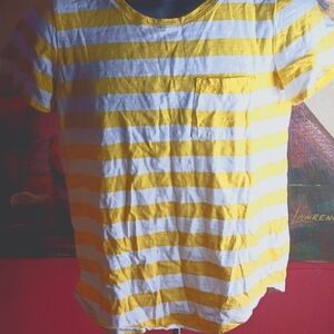 Yellow and White Striped Kids Shirt